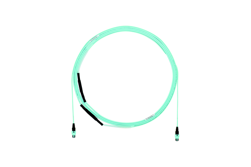 Product image for Panduit FZUYP7E7EAAF169 OM4 24-fiber, indoor small diameter trunk cable assembly, plenum rated, PanMPO female to PanMPO female, Method A, Std IL., with pulling eye on end A.