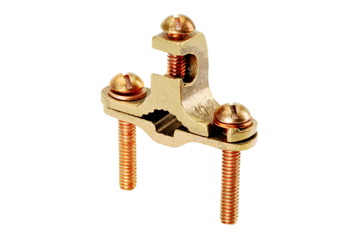 Product image for Panduit GPLBC2-1-C Lay in Lug Clamp Combo, 90 degree, DB, Water Pipe 1/2" - 1"