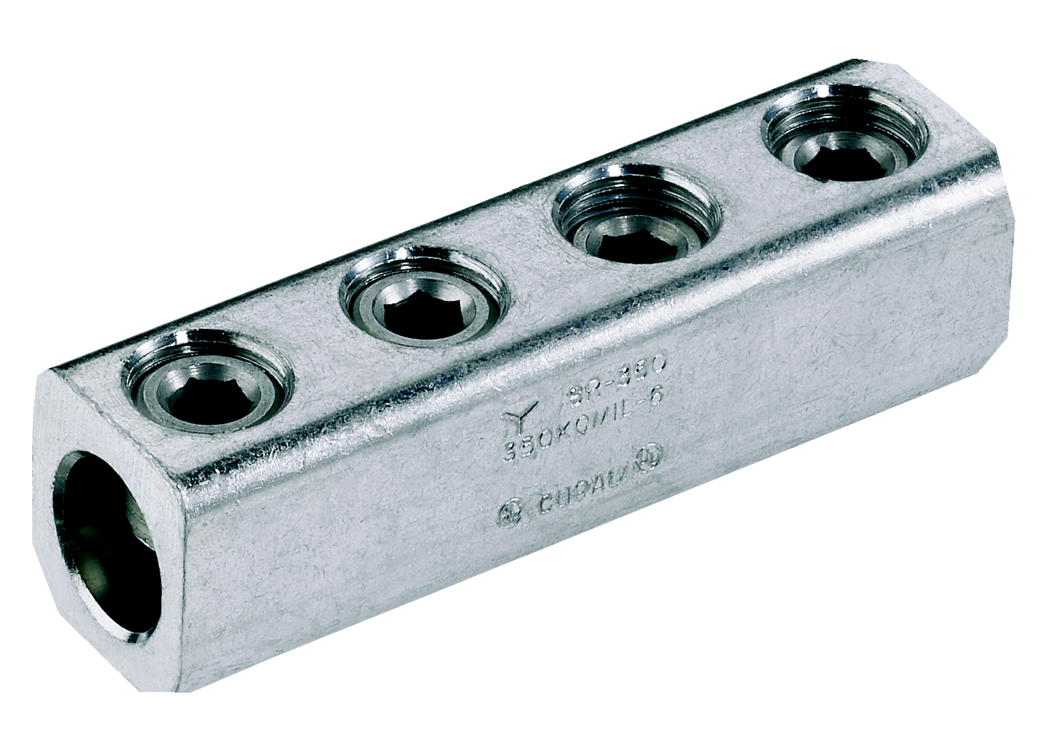 Product image for Panduit SR-500-3Y Splicer/Reducer, Aluminum, Dual Rated, 3/0 AWG - 500 kcmil