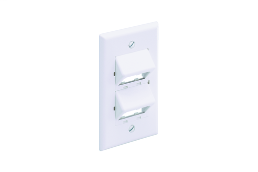 Product image for Panduit CFPS4IW 1-Gang Off White 4-Port Data Communication Face Plate