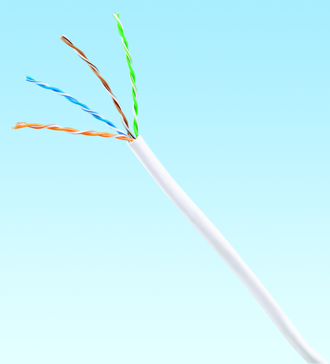 Product image for Panduit PUP5C04BU-U Copper Cable, Cat 5e, 4-Pair, 24 AWG, U/UTP, CMP, Black, 1000ft/305m