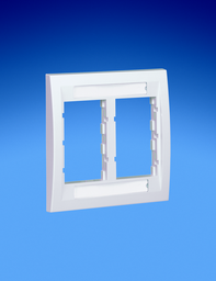 Panduit CBEEI-2GY Faceplate Frame, Double Gang, Executive, Electric Ivory