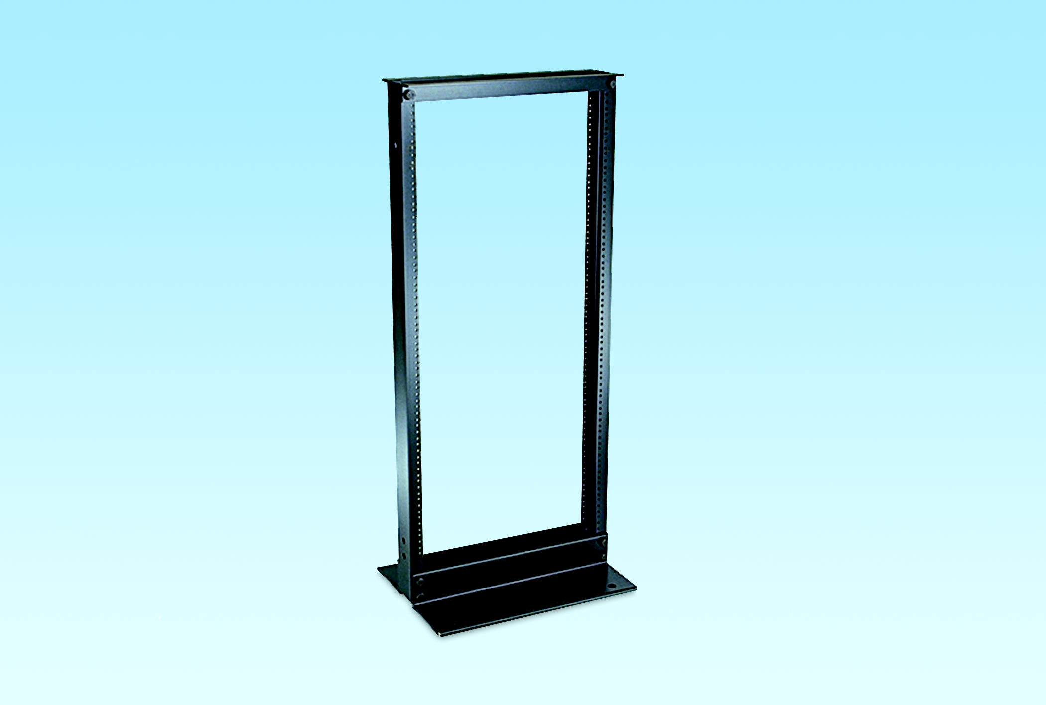 Product image for Panduit CMR19X47 19" EIA Rack, Aluminum. Dimensions: 48.0"H x 20.3"W x 3.0"D (1219mm x 514mm x 76mm).
