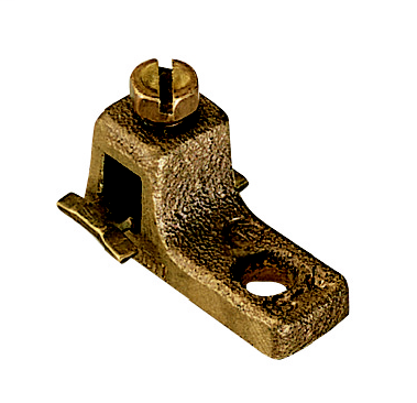 Product image for Panduit HLB4-1-X Copper Mechanical Lug, 1 Hole, Straight Tongue, Flag, #8 SOL - #4 STR, 1/4" (6.4mm) Stud