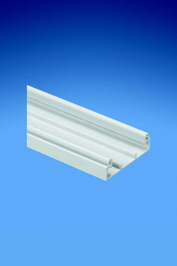 Product image for Panduit T45BAW3 T-45 trunking base with pre-punched mounting holes, 3 meter length.