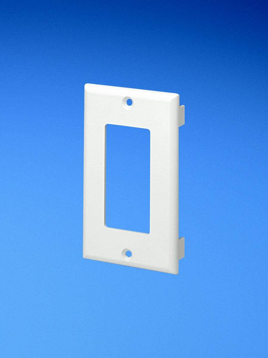 Single Gang Snap-on Rectangular Communication Faceplate