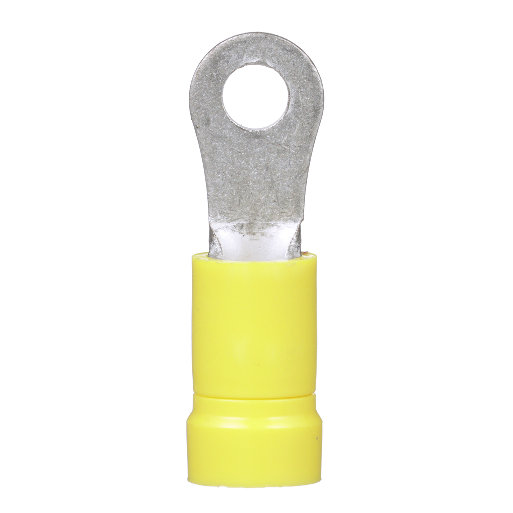 #10 STUD 25 pcs 3M YELLOW HEAT SHRINK SPADE FORK TERMINALS WIRE CONNECTORS
