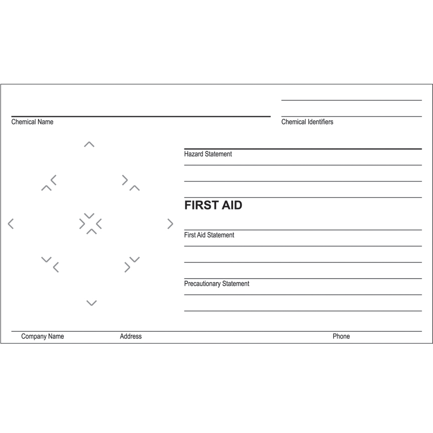 LABEL, GHS WRITE-ON, RD/BL/WH, PK5 PVS0305GHS