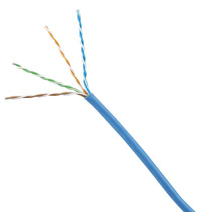 Copper Cable, Category 6, 4-Pair, 23 American Wire Gaurge (AWG), UTP CMP, White, 1, 000 feet/305 meters