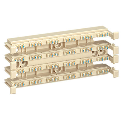 24-Port Punchdown Base, Positions and holds UTP wire for termination with Category 6 connecting blocks, Standard Density Base
