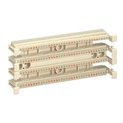 144-Pair Punchdown Base, Positions and holds UTP wire for termination with Category 6 punchdown connecting blocks, High Density Base