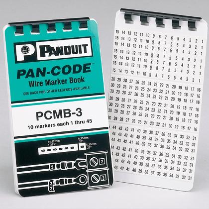 PANDUIT PCMB-16 NUMBERS & LETTERS WIRE MARKER BOOK PANDUIT PCMB-16 NUMBERS & LETTERS WIRE MARKER BOOK