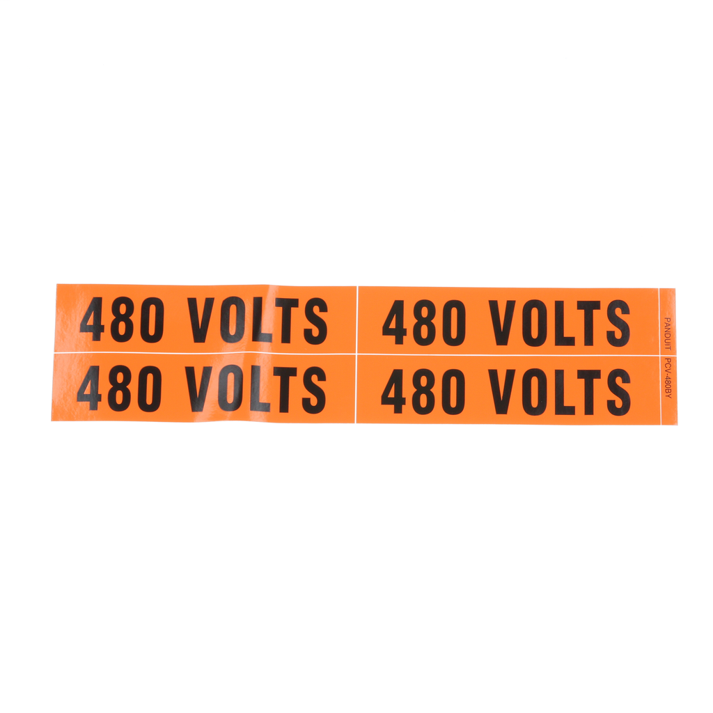 PANDUIT PCV-480BY 480 VOLTS MARKER CARD (PRICED PER CARD) PANDUIT PCV-480BY 480 VOLTS MARKER CARD (PRICED PER CARD)