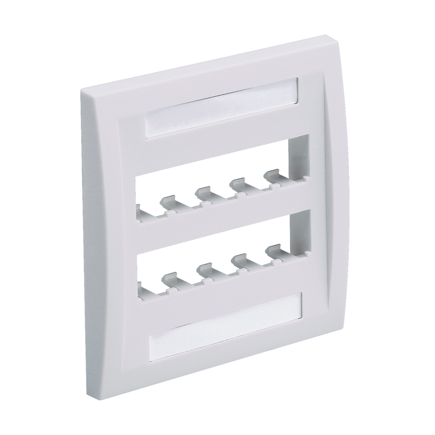 PANDUIT CFPE10WH-2GY WHITE 10 MODULE DOUBLE GANG PLATE PANDUIT CFPE10WH-2GY WHITE 10 MODULE DOUBLE GANG PLATE