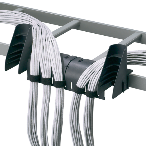 Product image for Panduit CMWW Cable Management Waterfall Wing, Used in Conjunction with CMWB to Maintain 1.00" (25.4mm) Bend Radius Control Horizontally when Transferring Cable Off Ladder Rack.