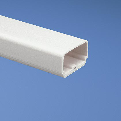 Product image for Panduit LDS5IW10-A Tamper resistant one-piece surface raceway. Supplied with pre-applied adhesive backed tape, Off White, PVC, Length 10.00 ft, Width 1.01 in.