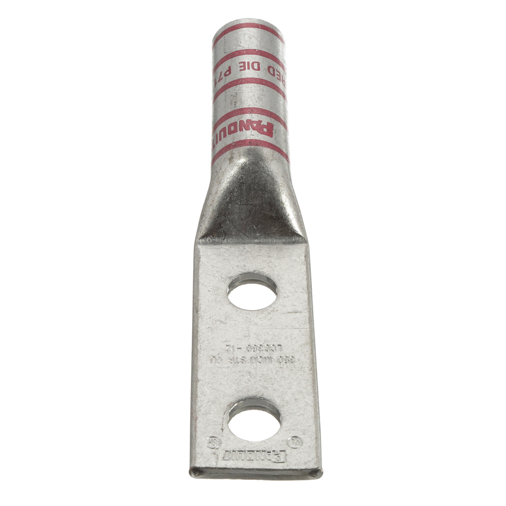 Panduit LCC350-12-X 2-Hole 350 MCM 1/2 Inch Stud Hole Copper Compression Lug Panduit LCC350-12-X 2-Hole 350 MCM 1/2 Inch Stud Hole Copper Compression Lug