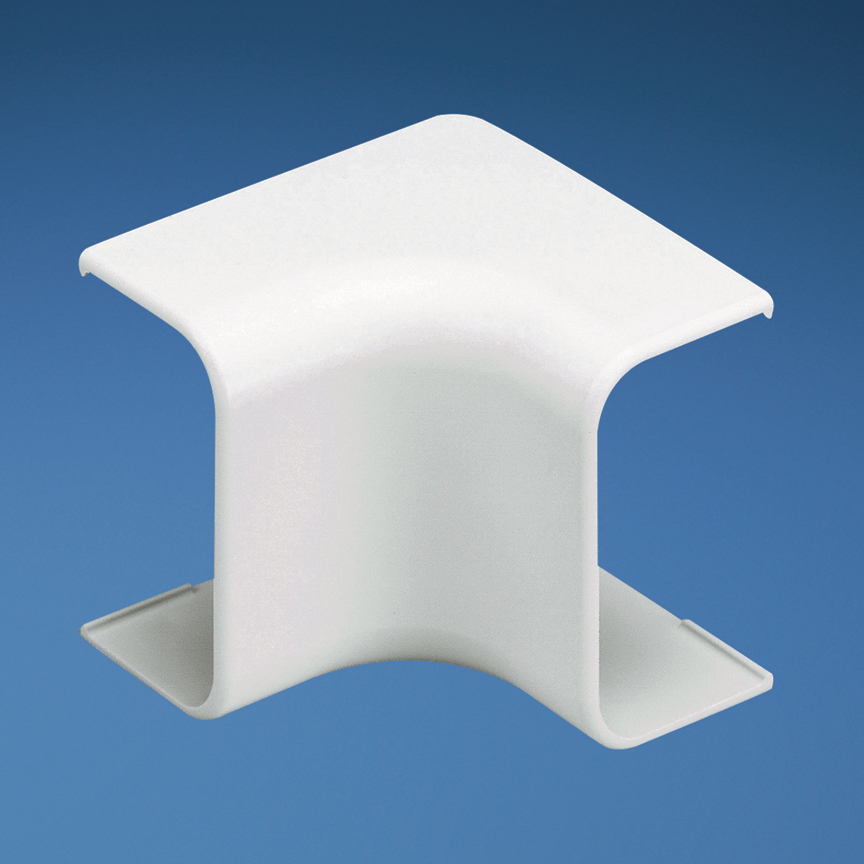 Product image for Panduit ICF3IG-E Inside corner fitting for use with LD3 raceway, International Gray, ABS, Length 1.38 in.