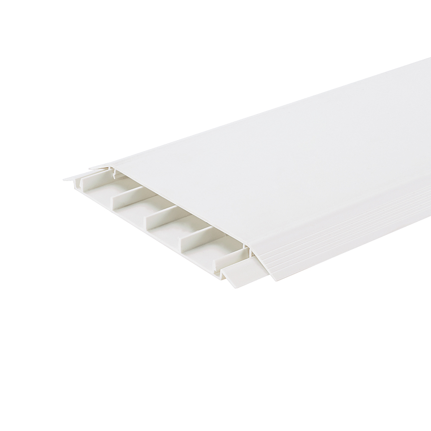 Product image for Panduit AFR4BCIW6 6 foot Above Floor Raceway Base and Cover - Off-White