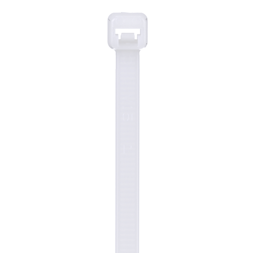 Pan-Ty® locking tie, standard cross section, 4.8 (122mm) length, nylon 6.6, natural, standard package.