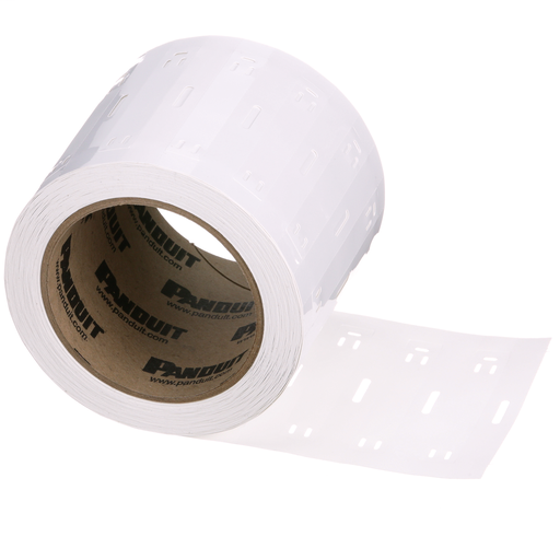Thermal Transfer, marker plate, 3.00" W x 1.00" H, polyester/polyolefin, white, 500 pc. package quantity.
