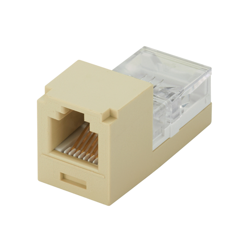 Product image for Panduit CJ64EIY Category 3, 6 Position, 4 Wire Universal Module. Electric Ivory.
