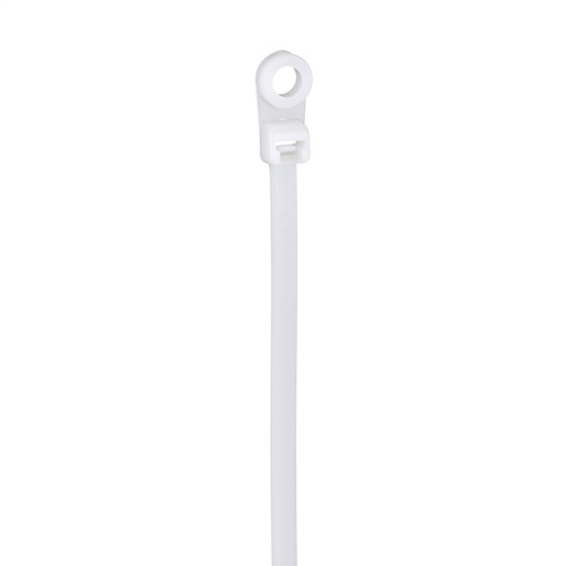 Pan-Ty® locking clamp tie, standard cross section, #10 (M5) screw, 7.9 (201mm) length, nylon 6.6, natural, bulk package.