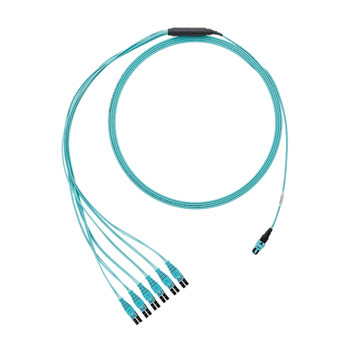 Product image for Panduit FXUYL7575YNM006 24-fiber OM3 HD flex indoor small diameter trunk cable assembly, low smoke zero halogen (LSZH), PanMPO female to PanMPO female, Method B, Optimized IL, with no pulling eye, 6m.