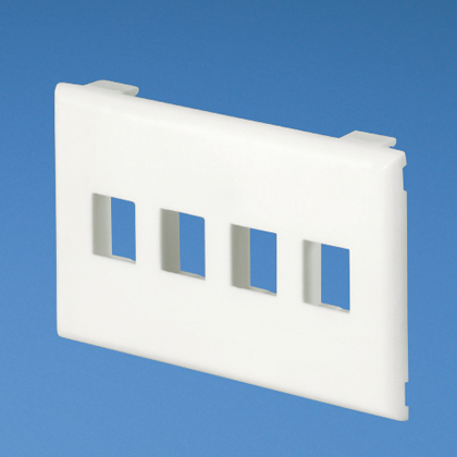 Product image for Panduit T70KW4IW Snap-on 4-position Flush Mount Faceplate Accepts Module And Most Other Manufacturers' Keystone Modules