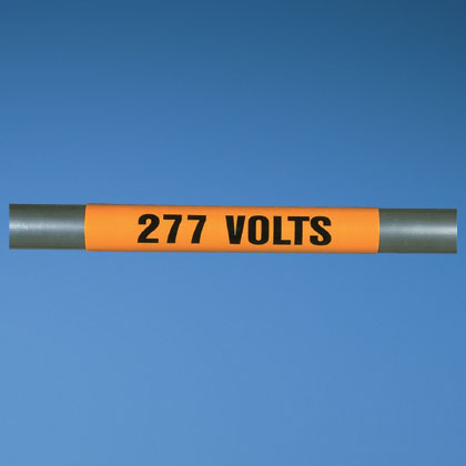 Panduit PCV-277BY 1.13 x 4.5 Inch Black/Orange Vinyl Legend 277 Volts Voltage Marker Panduit PCV-277BY 1.13 x 4.5 Inch Black/Orange Vinyl Legend 277 Volts Voltage Marker