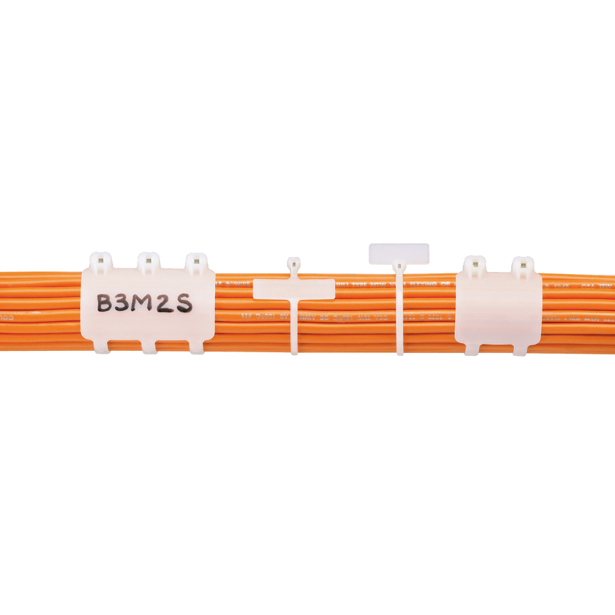 Panduit BF1M-C 4.6 Inch 117 mm Miniature Cross Section Marker Tie Panduit BF1M-C 4.6 Inch 117 mm Miniature Cross Section Marker Tie