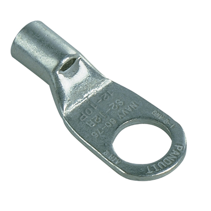 Panduit S4-38R-E Non-Insulated 4 AWG Tubular Ring Terminal Panduit S4-38R-E Non-Insulated 4 AWG Tubular Ring Terminal