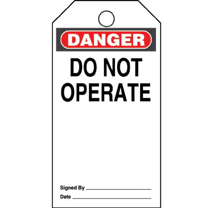 PAN PVT-15 TAG,DNGR DNT OPER,RD/BL/ PAN PVT-15 TAG,DNGR DNT OPER,RD/BL/