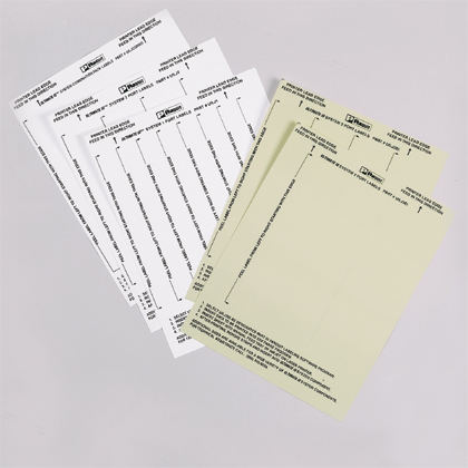 Product image for Panduit UILJ1 White, non-adhesive polyester labels, 264 per sheet, 1-port labels.