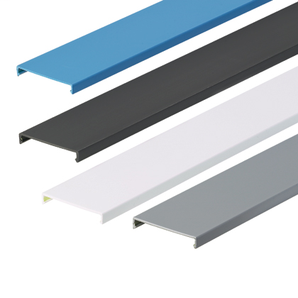 Duct cover, 4 W x 6' length, PVC, intrinsic blue.