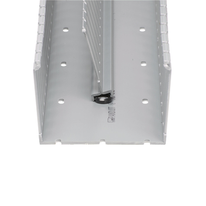 The DB-C Panduct Divider Wall Mounting Base can be mounted inside any type of Panduit PVC wiring duct to create multiple channels. Simply install the divider wall base when mounting the duct and snap the divider wall onto the mounting base. Use Panduit NR