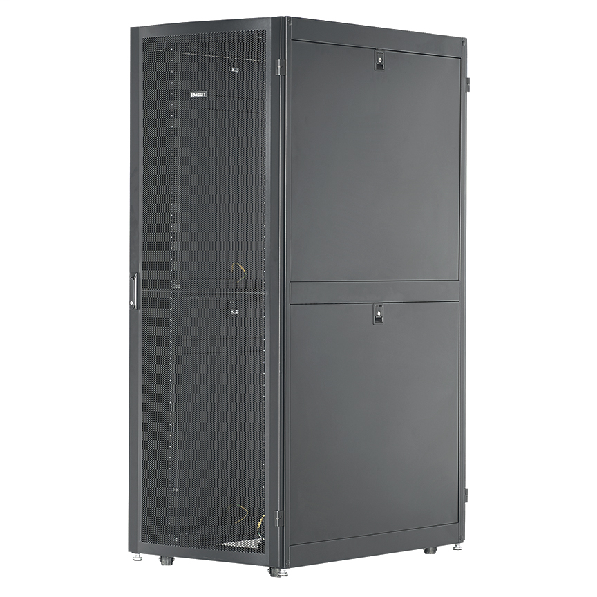 Panduit DN8222B D-Type Cabinet is a 42 RU, 800mm W x 1200mm D Cabinet, Includes Two Sets of Cage Nut Equipment Rails Product image for Panduit DN8222B D-Type Cabinet is a 42 RU, 800mm W x 1200mm D Cabinet, Includes Two Sets of Cage Nut Equipment Rails