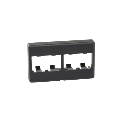 Mini-Com® Modular Furniture Faceplate, 4 Port, BL