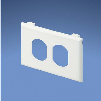 Faceplate,Elec/Comm,106Duplex,WH,EA