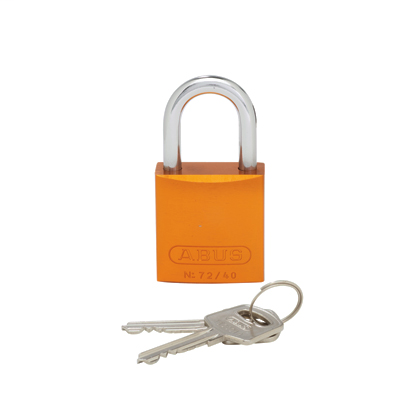 ALUMINUM PADLOCK,1.00in SHACKLE,OR,EA