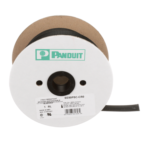 Panduit SE50PSC-CR0 Fray Resistant Braided Sleeving
