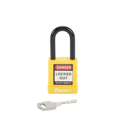 Panduit PSL-8YL Non-Conductive Safety Padlock, Yellow