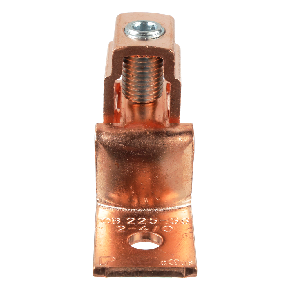 Product image for Panduit CB225-56HKR-Q 1Hole, 1Barrel, Offset Floating Tongue, #2, PK25