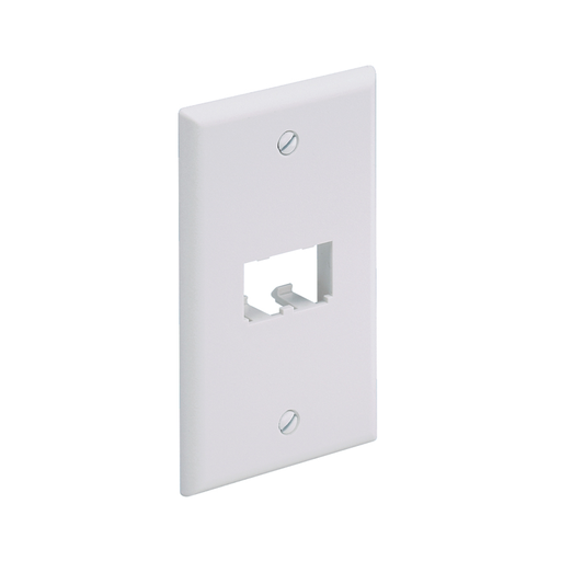 Mini-Com® Single Gang Faceplate, 2 Port, White