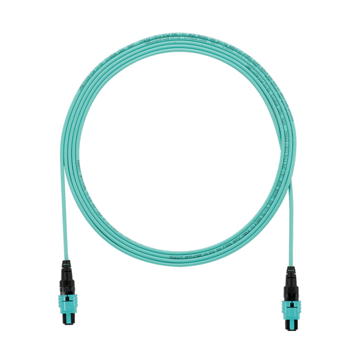 Product image for Panduit FZTRP7N7NANF134 12 fiber OM4 interconnect cable assembly, plenum (OFNP) rated, PanMPO female to PanMPO female Method A Std IL