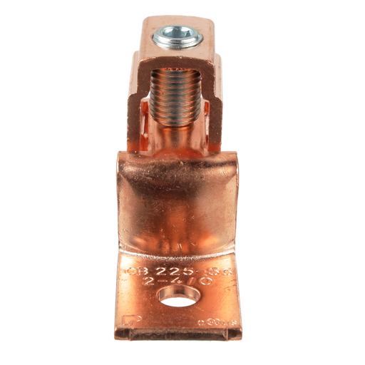 Product image for Panduit CB225-56HKR-Q 1Hole, 1Barrel, Offset Floating Tongue, #2, PK25