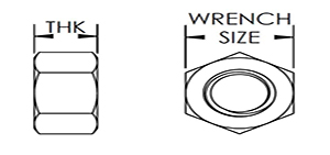 Product image for Panduit SBNUT38-C Hex Nut, Silicone Bronze, 3/8-16UNC, PK100