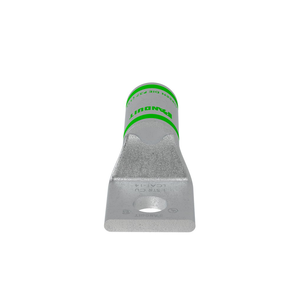 1/4 Stud Hole Panduit LCA1-14-E Tin-Plated Copper Compression Connector Lug #1 AWG Wire Standard Barrel with Window One-Hole 1/4 Stud Hole Panduit LCA1-14-E Tin-Plated Copper Compression Connector Lug #1 AWG Wire Standard Barrel with Window One-Hole