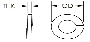 Product image for Panduit SBSLW38-C SplitLockWasher, S-Bronze, 3/8", PK100