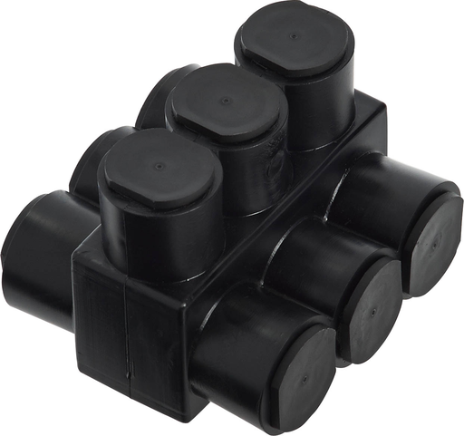 Product image for Panduit BlackKPSB4-2S-12 Multi-Tap,SS,2P,4-14AWG,10-14AWG,PK12